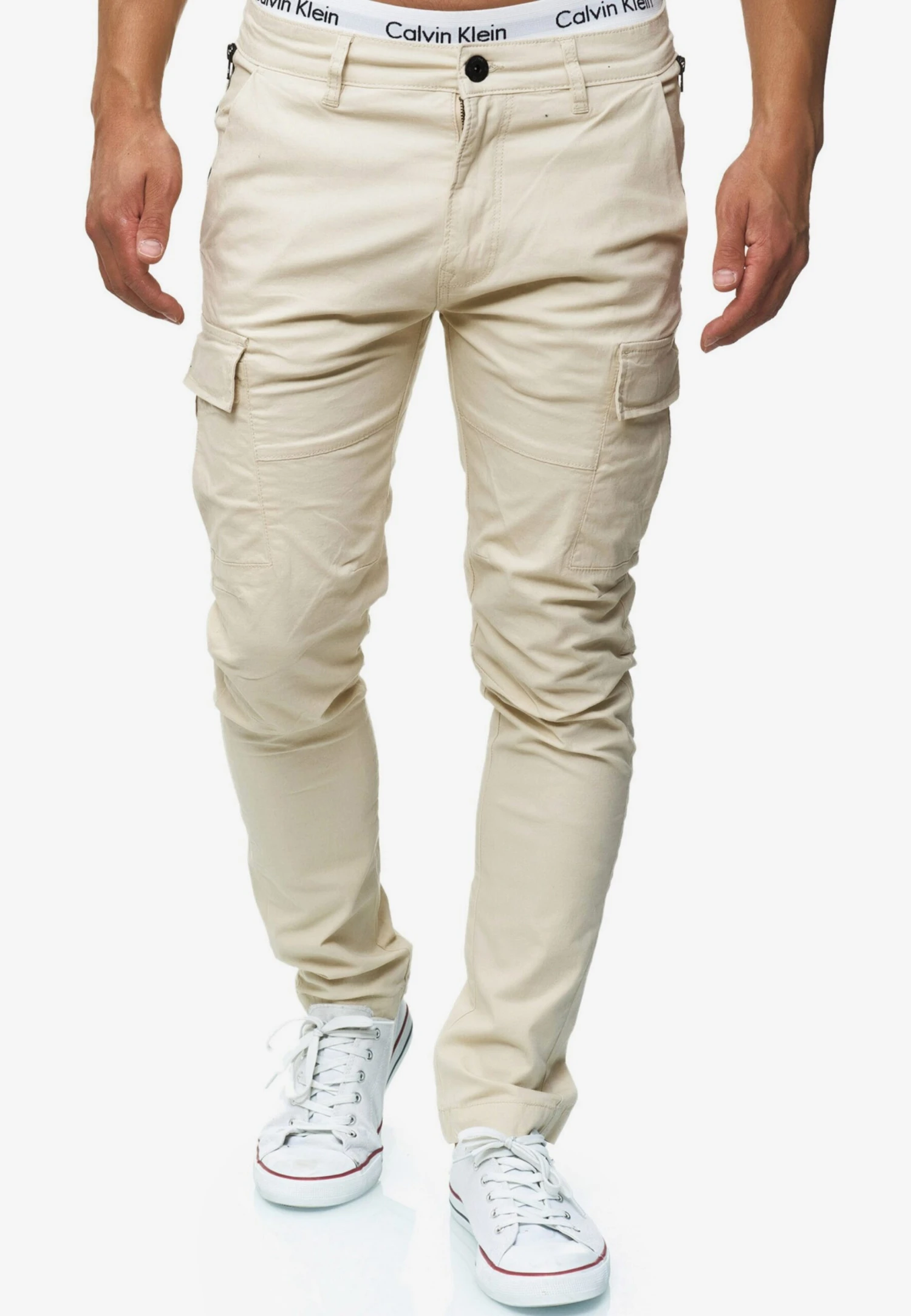 Indicode Jeans Cargobroeken Slimfit Cargobroek Mathews Heren Beige 2 Indicode Jeans Cargobroeken Slimfit Cargobroek Mathews Heren Beige - Image 2