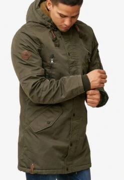 Indicode Jeans Parkas Winterparka Bardsley Heren Kaki -Indicode Jeans Verkoop b322526aa686c1cd0766a0c2f0c8739c