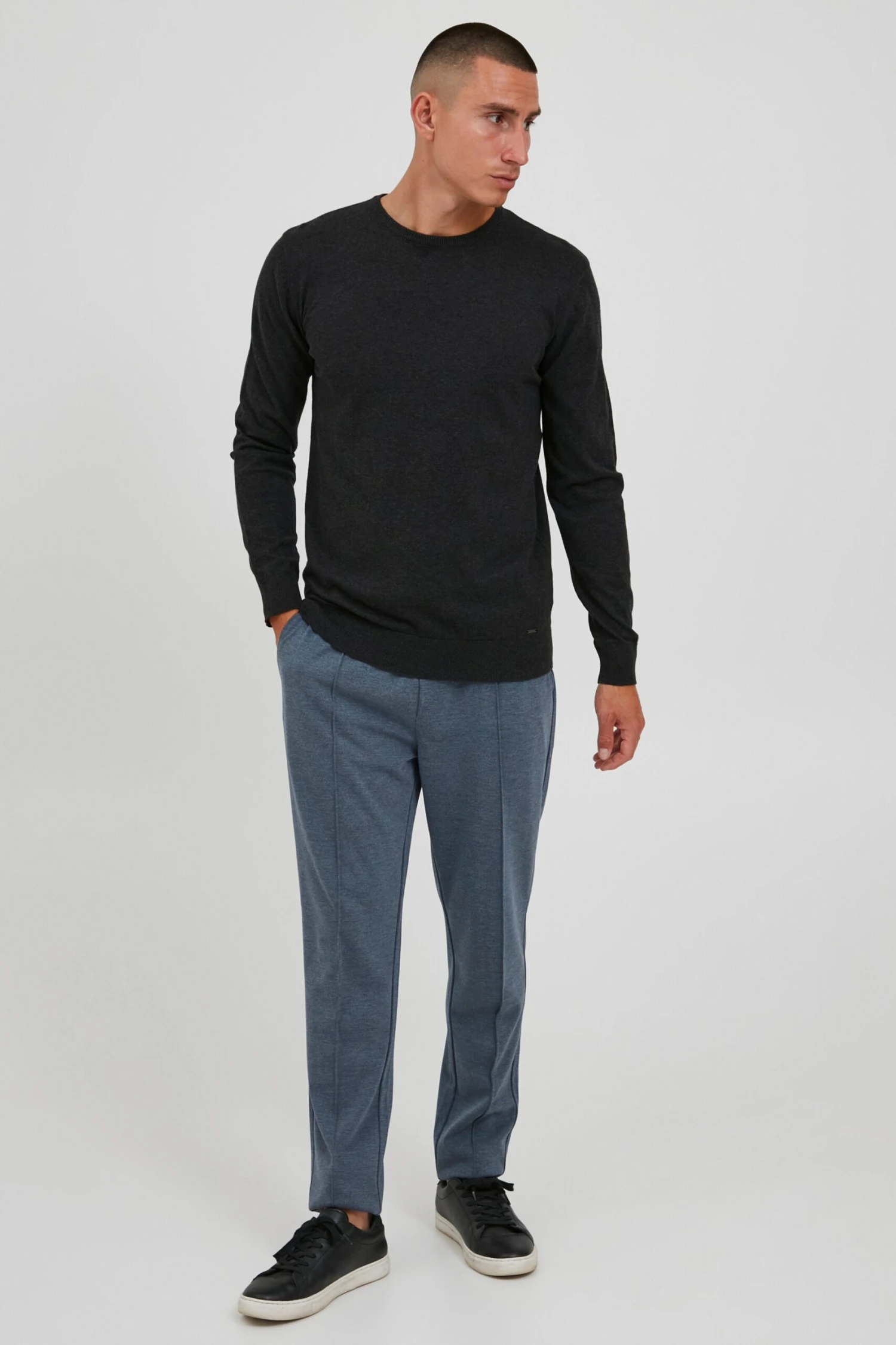 Indicode Jeans Crewneck Truien Trui BADAN Heren Grijs 3 Indicode Jeans Crewneck Truien Trui BADAN Heren Grijs - Image 3