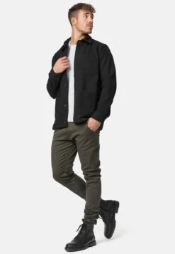 Indicode Jeans Tussenjassen Tussenjas Thanasis Heren Zwart -Indicode Jeans Verkoop b52886a1ebf7ddc472499434e9c12570