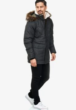Indicode Jeans Parkas Winterparka Baynes Heren Donkergrijs -Indicode Jeans Verkoop b632b62595ac45e25716dd47c16d2e71