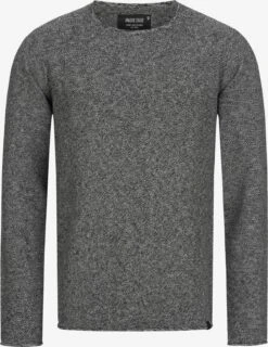 Indicode Jeans Crewneck Truien Trui Loakim Heren Donkergrijs