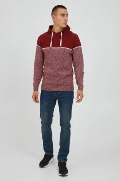 Indicode Jeans Hoodies Trui LYNDE Heren Bordeaux -Indicode Jeans Verkoop b93884500c63780660a2b16b3a64c438