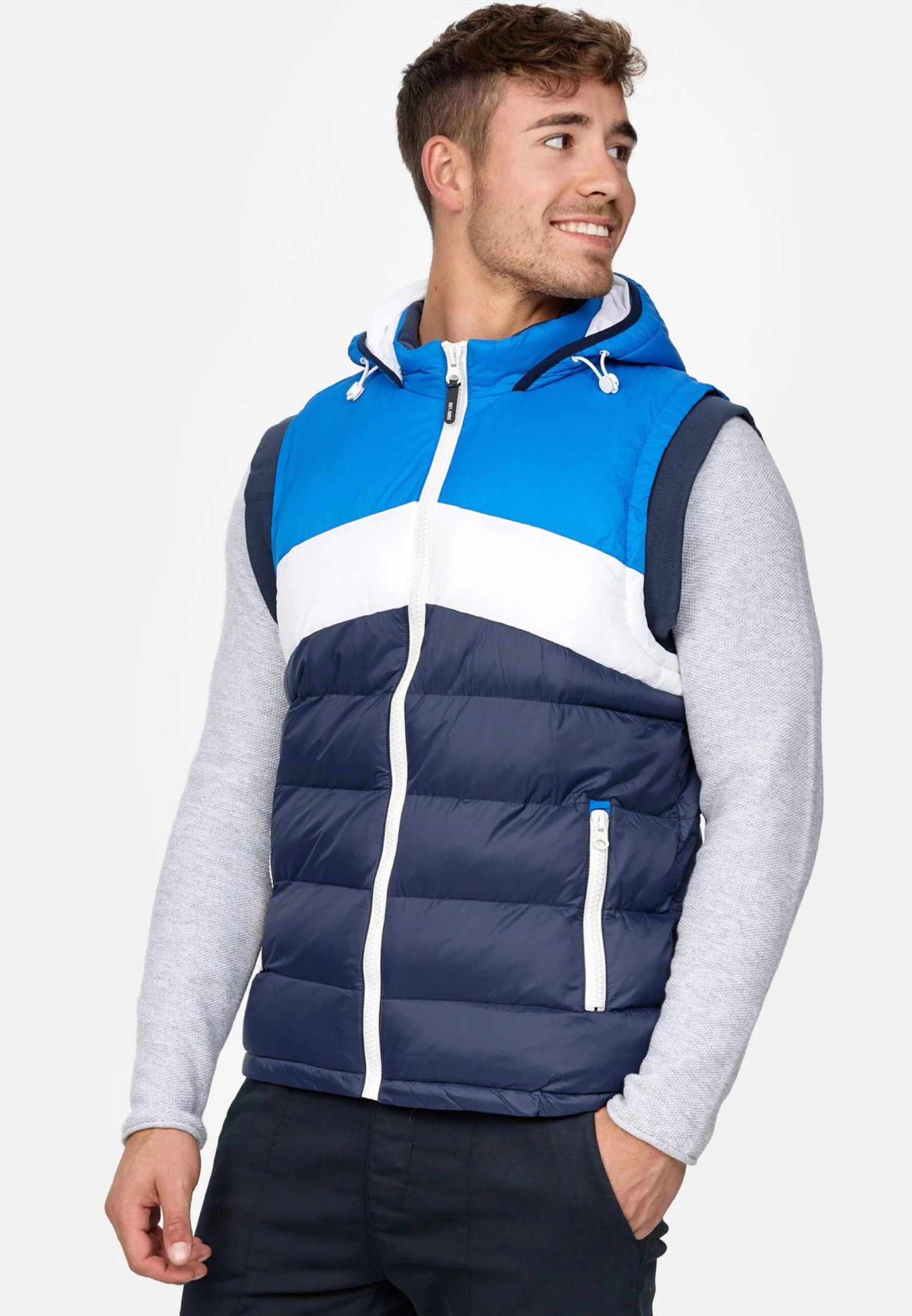 Indicode Jeans Bodywarmers Bodywarmer Valerio Heren Marine / Azuur 2 Indicode Jeans Bodywarmers Bodywarmer Valerio Heren Marine / Azuur - Image 2