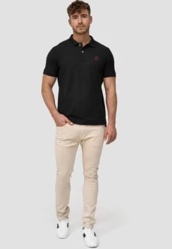 Indicode Jeans Polos Shirt Wadim Heren Zwart -Indicode Jeans Verkoop bad1314fc83d58bf8bf3ad5f37578385