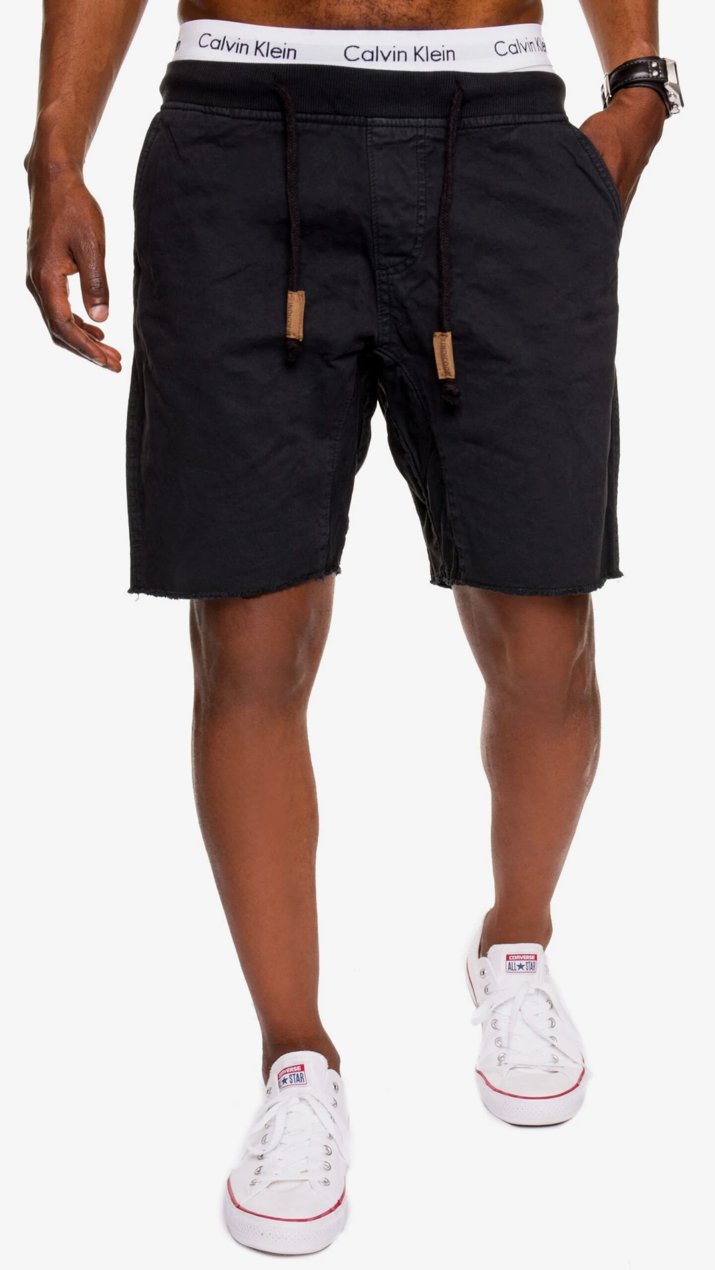 Indicode Jeans Chino Shorts Loosefit Chino Carver Heren Zwart 2 Indicode Jeans Chino Shorts Loosefit Chino Carver Heren Zwart - Image 2