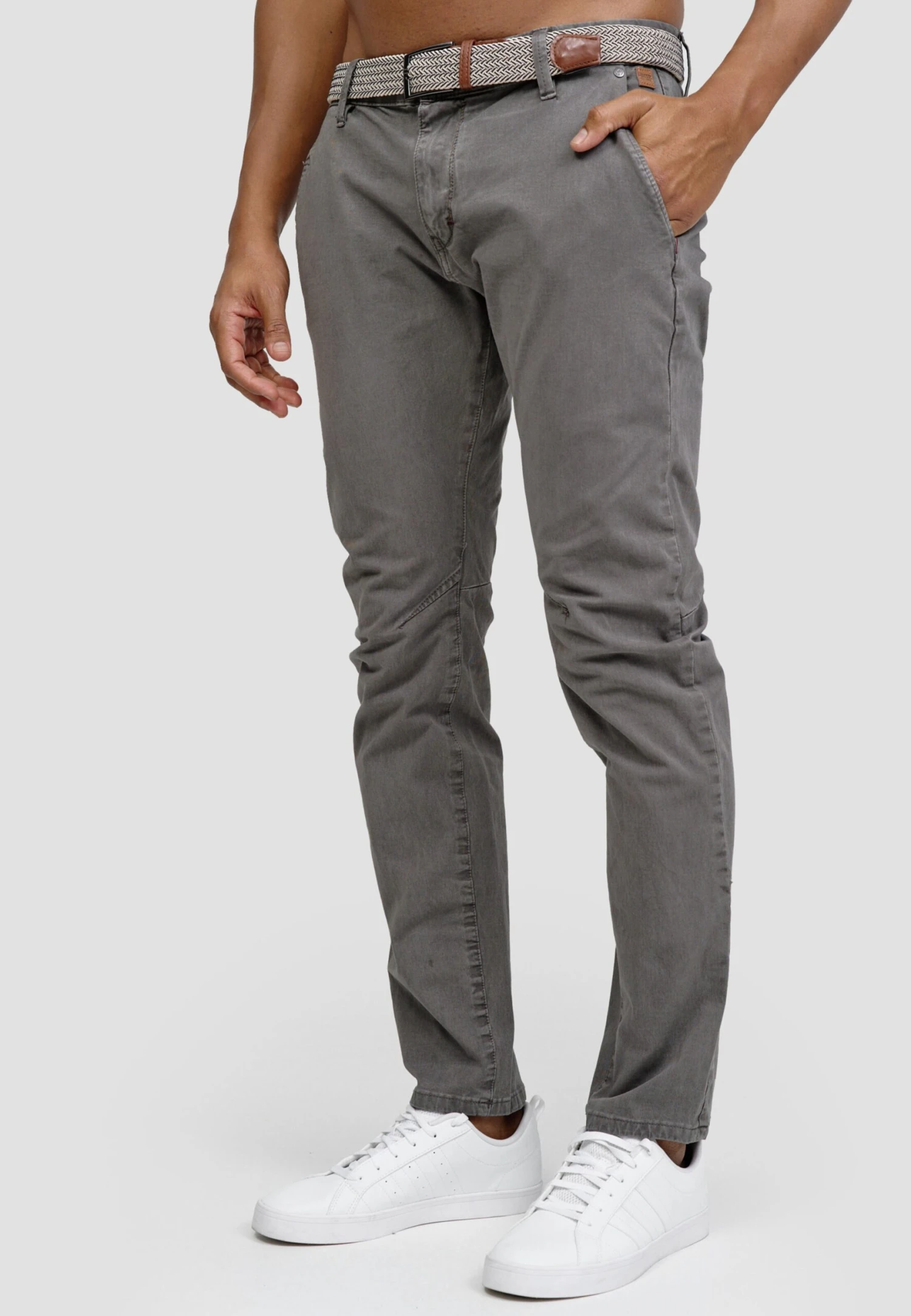 Indicode Jeans Chinos Regular Chino Spence Heren Grijs 5 Indicode Jeans Chinos Regular Chino Spence Heren Grijs - Image 5