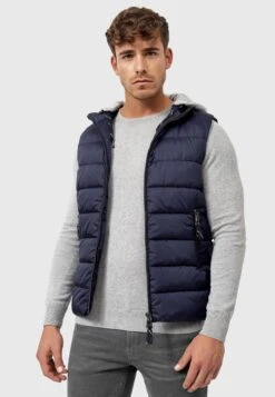 Indicode Jeans Bodywarmers Bodywarmer Heren Blauw -Indicode Jeans Verkoop bb858a27900cd729eb61bd2f02af9adb
