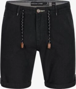 Indicode Jeans Chino Shorts Regular Chino Heren Zwart