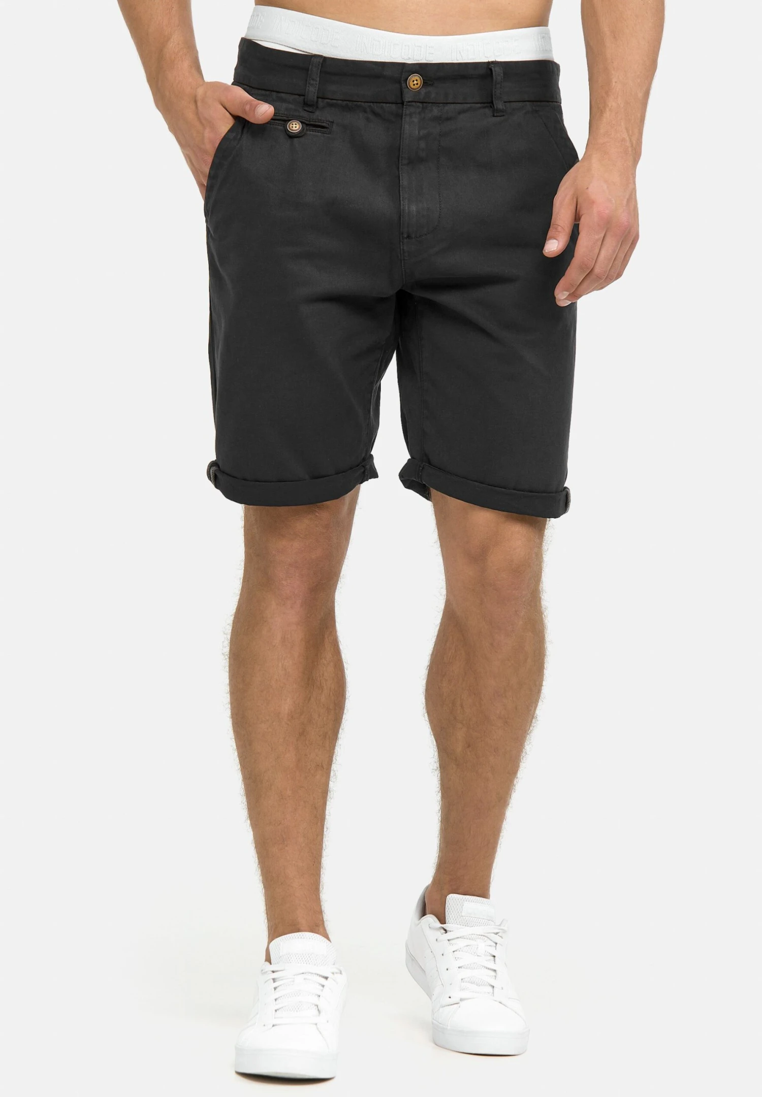 Indicode Jeans Casual Fit - Shorts - Mottled Black 1 Indicode Jeans Casual Fit - Shorts - Mottled Black