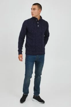 Indicode Jeans Coltruien Trui Benat Heren Navy -Indicode Jeans Verkoop c3def16b3dde45f8e78f06200328712b