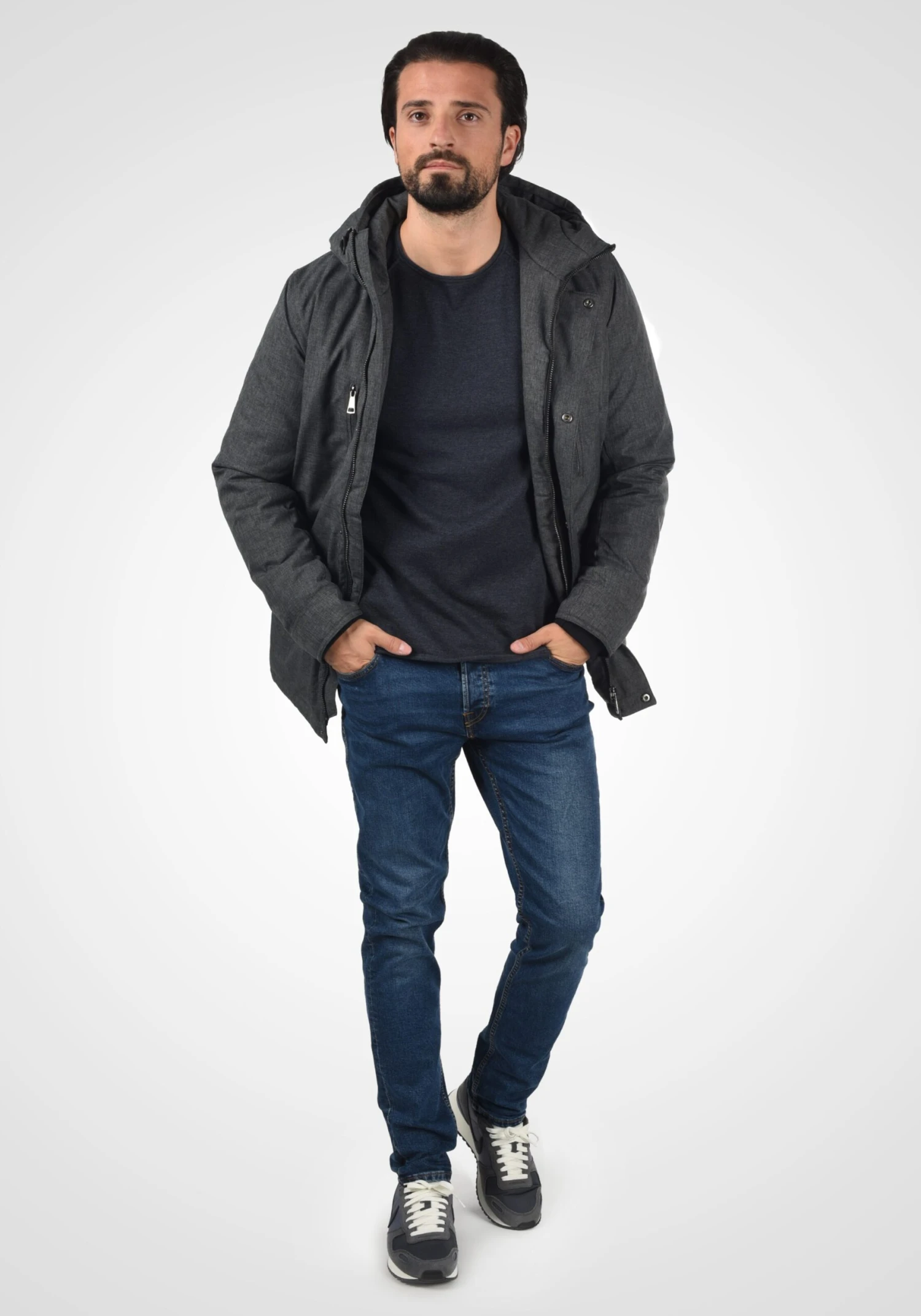 Indicode Jeans Parkas Winterparka Scipio Heren Grijs / Donkergrijs 3 Indicode Jeans Parkas Winterparka Scipio Heren Grijs / Donkergrijs - Image 3