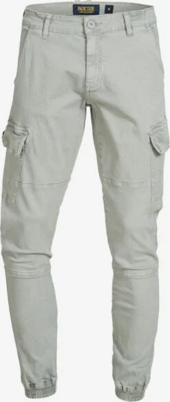 Indicode Jeans Cargobroeken Tapered Cargobroek August Heren Grijs