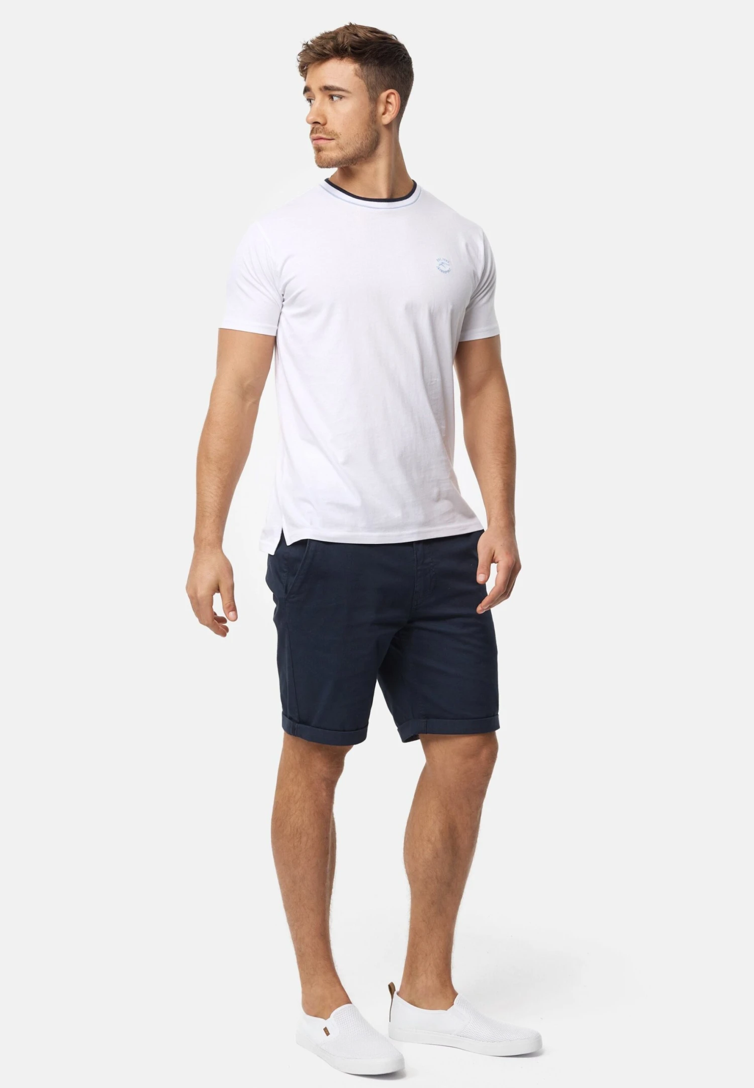 Indicode Jeans T-Shirt Basic - Offwhite 2 Indicode Jeans T-Shirt Basic - Offwhite - Image 2