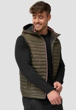 Indicode Jeans Bodywarmers Bodywarmer Leach Heren Groen -Indicode Jeans Verkoop c643909f04a912b841e439f46231a747