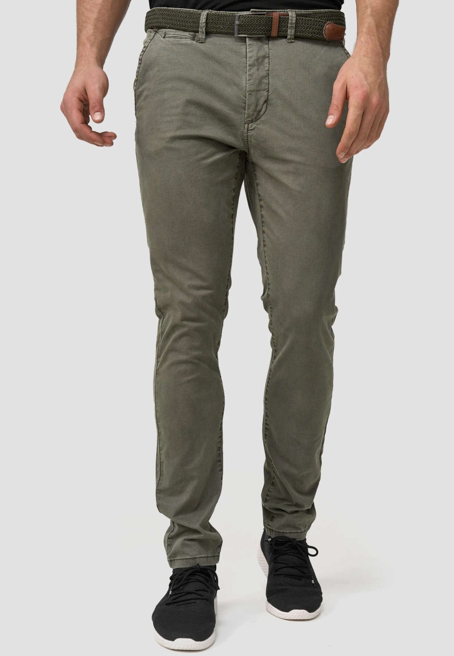 Indicode Jeans Chinos Regular Chino Heren Kaki 2 Indicode Jeans Chinos Regular Chino Heren Kaki - Image 2