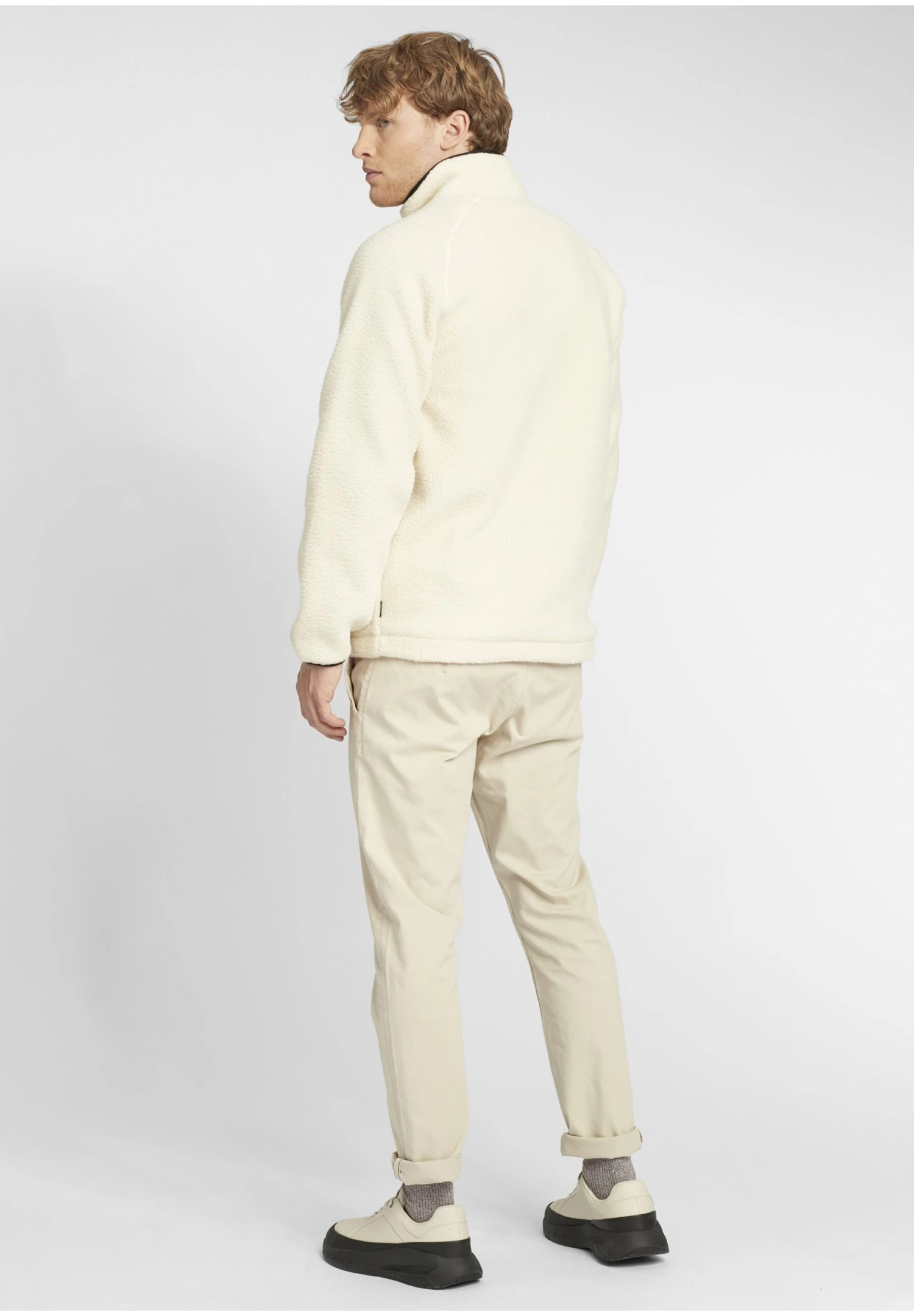 Indicode Jeans Idtrout - Fleecejas - White Asparagus 3 Indicode Jeans Idtrout - Fleecejas - White Asparagus - Image 3