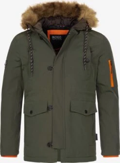 Indicode Jeans Parkas Winterparka Leicester Heren Kaki