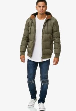 Indicode Jeans Winterjassen Winterjas Adeline Heren Olijfgroen -Indicode Jeans Verkoop c7bf0b9dfcfb3544bd45e573fabffb77