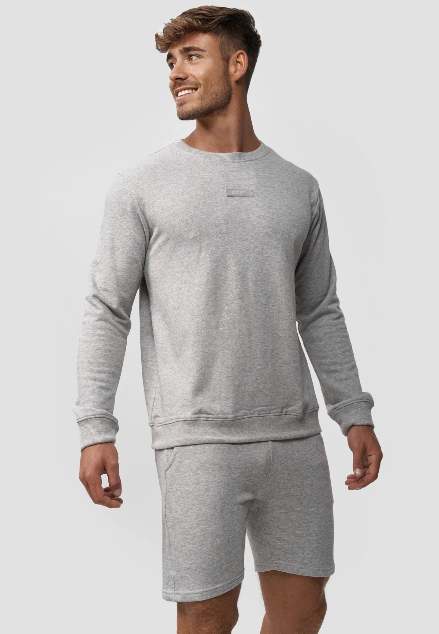 Indicode Jeans Baxter - Sweater - Lt Grey Mix 4 Indicode Jeans Baxter - Sweater - Lt Grey Mix - Image 4
