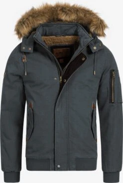 Indicode Jeans Winterjassen Winterjas Pennington Heren Donkergrijs