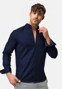 Indicode Jeans Langarm Kepner - Overhemd - Navy
