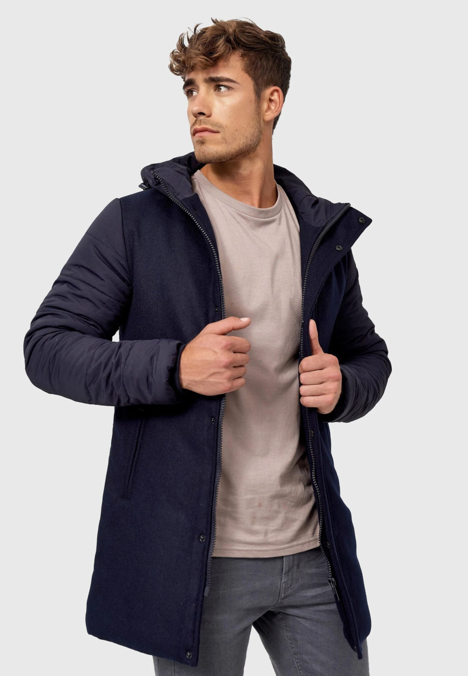 Indicode Jeans Parkas Winterparka Ontario Heren Donkerblauw 3 Indicode Jeans Parkas Winterparka Ontario Heren Donkerblauw - Image 3