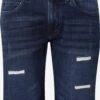 Indicode Jeans Denim Shorts Regular Jeans Kaden Holes Heren Donkerblauw