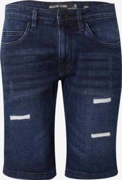 Indicode Jeans Denim Shorts Regular Jeans Kaden Holes Heren Donkerblauw