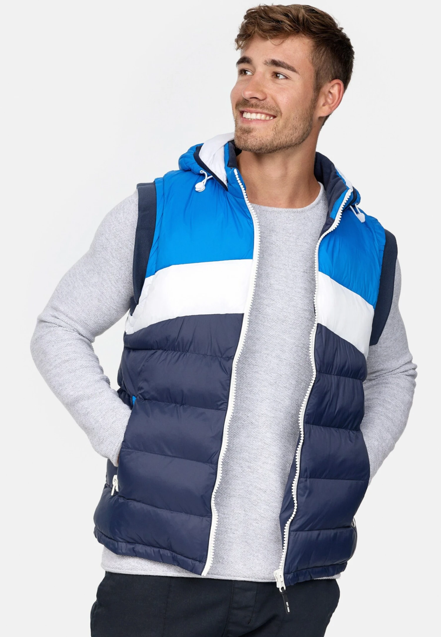 Indicode Jeans Bodywarmers Bodywarmer Valerio Heren Marine / Azuur 4 Indicode Jeans Bodywarmers Bodywarmer Valerio Heren Marine / Azuur - Image 4