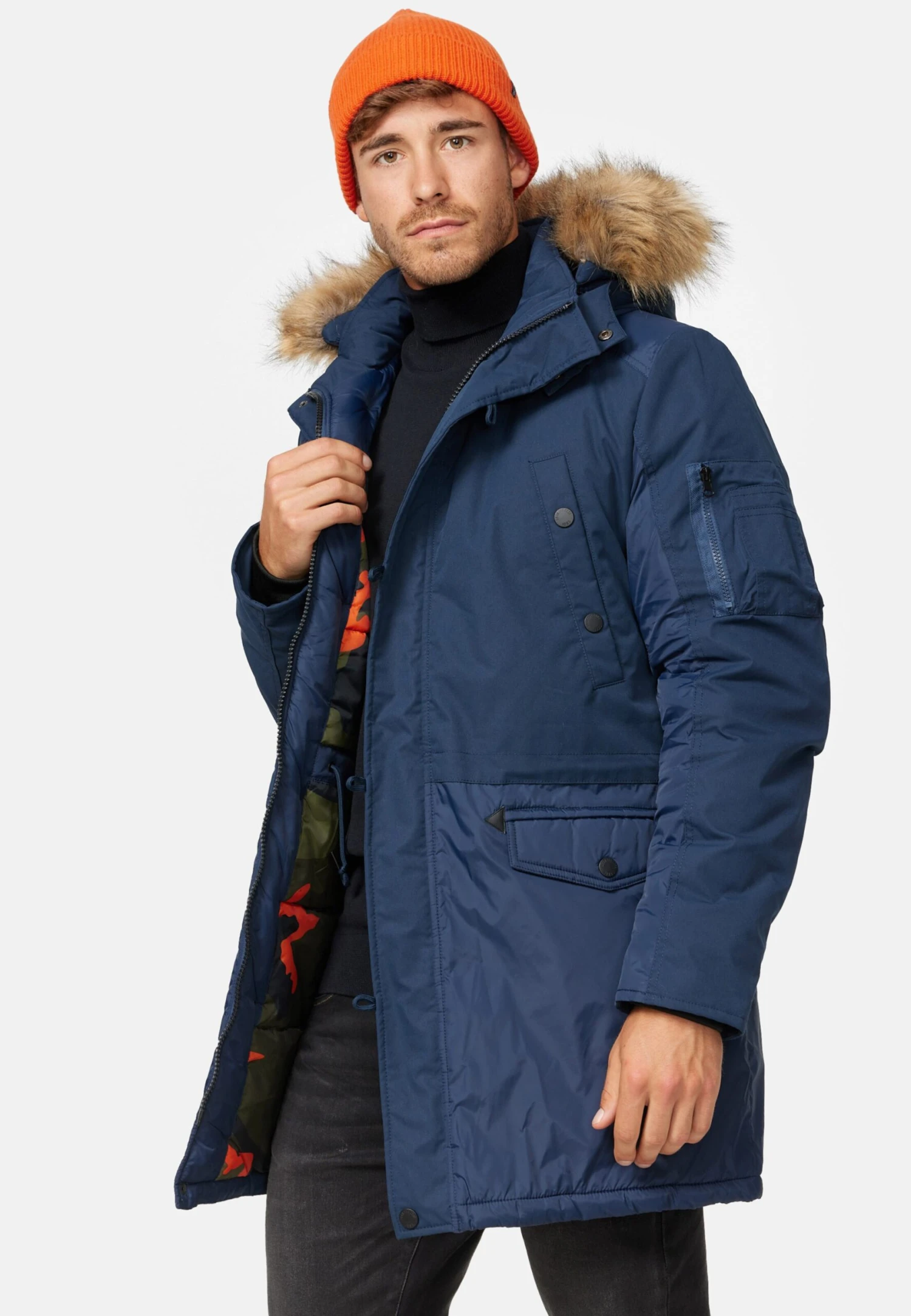 Indicode Jeans Parkas Winterparka Jarl Heren Blauw 3 Indicode Jeans Parkas Winterparka Jarl Heren Blauw - Image 3