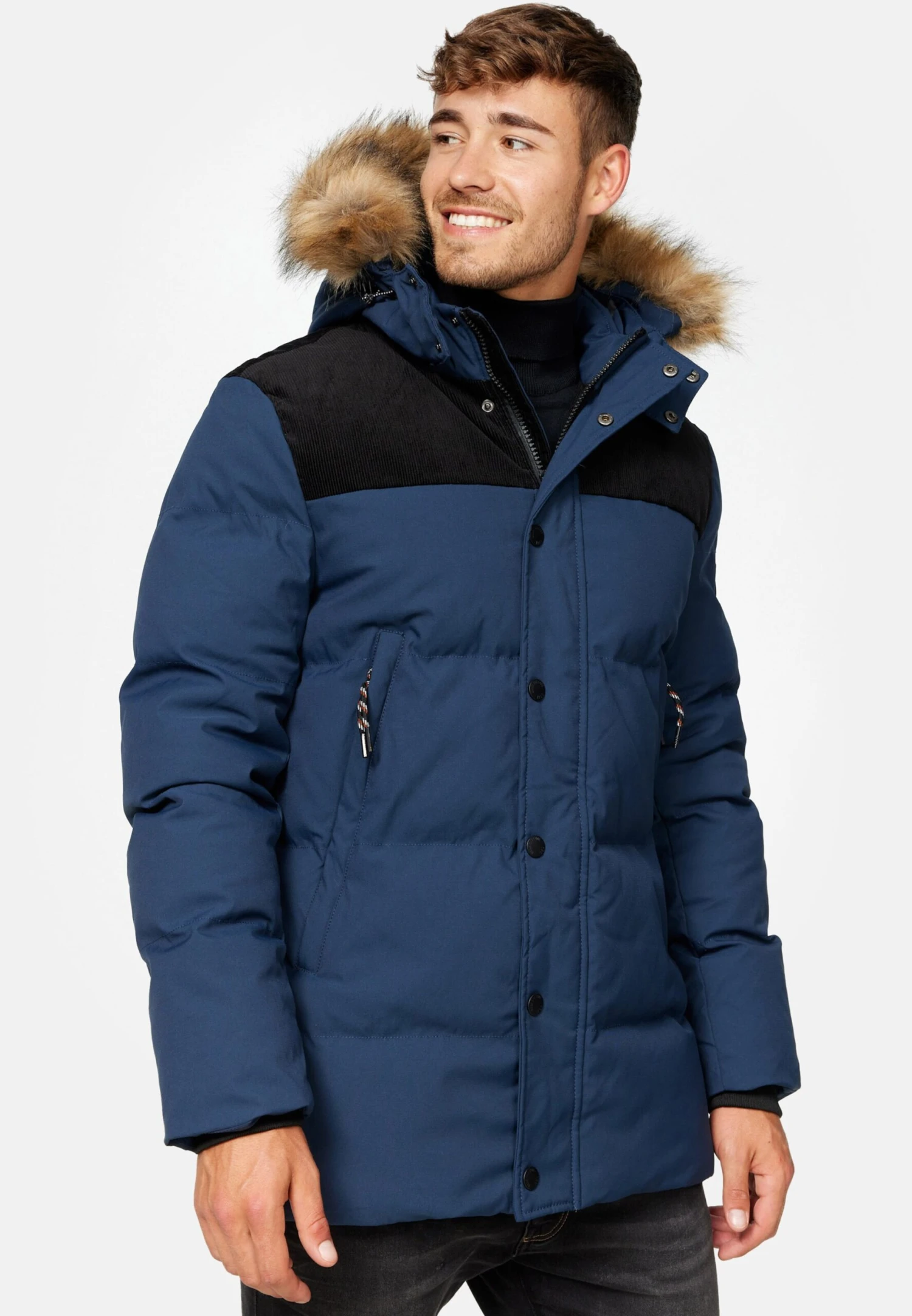 Indicode Jeans Parkas Winterparka Hexyl Heren Kobaltblauw 2 Indicode Jeans Parkas Winterparka Hexyl Heren Kobaltblauw - Image 2