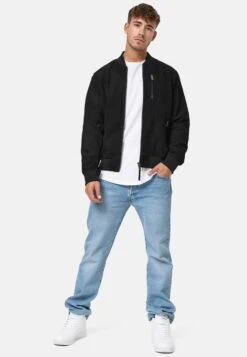 Indicode Jeans Leren Jassen Tussenjas Maddoc Heren Zwart -Indicode Jeans Verkoop cdfc9cb5e5ce5ea1a38a0b437bb4ca9e