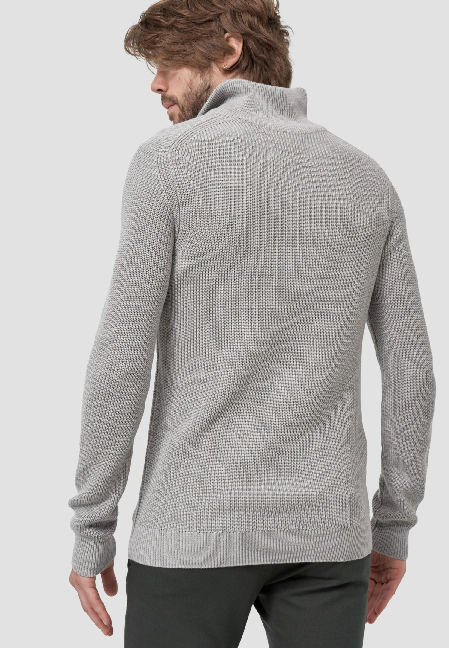 Indicode Jeans Coltruien Trui Mayer Heren Lichtgrijs 4 Indicode Jeans Coltruien Trui Mayer Heren Lichtgrijs - Image 4