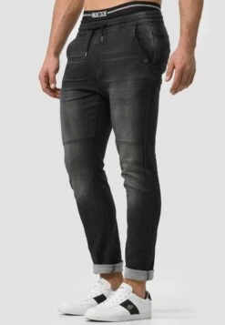 Indicode Jeans Pantalons Slimfit Broek Fabrizio Heren Zwart -Indicode Jeans Verkoop cf7f8450db29a28a075c823e63d6735d