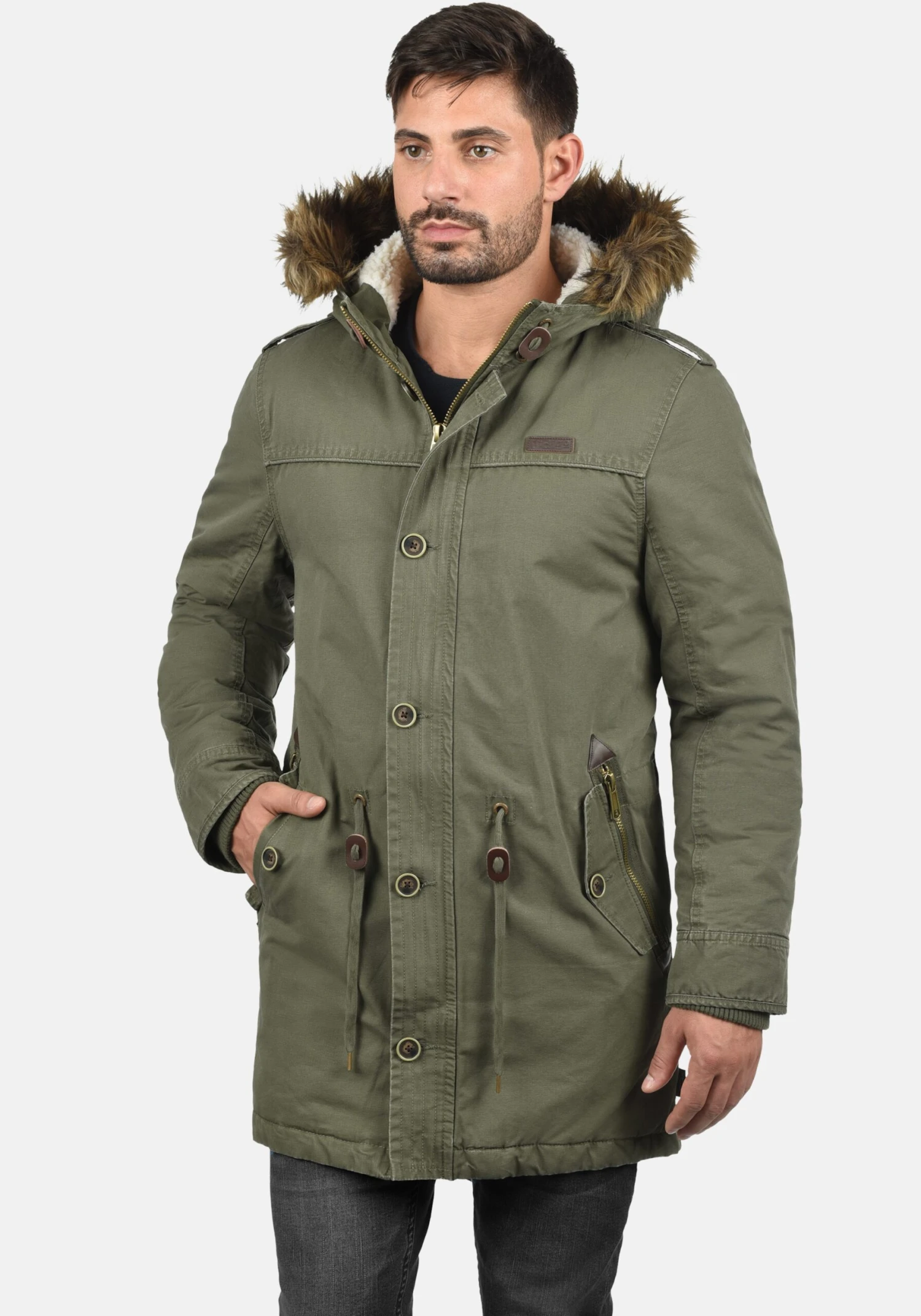 Indicode Jeans Parkas Winterparka Pulsoor Heren Olijfgroen 2 Indicode Jeans Parkas Winterparka Pulsoor Heren Olijfgroen - Image 2