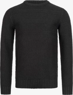 Indicode Jeans Crewneck Truien Trui Mirek Heren Zwart