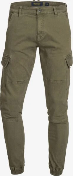 Indicode Jeans Cargobroeken Tapered Cargobroek August Heren Kaki