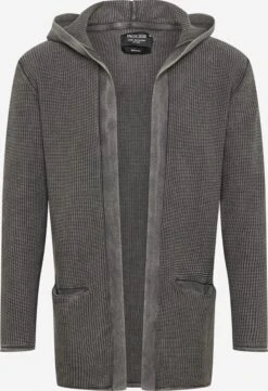 Indicode Jeans Vesten Gebreid Vest Graham Heren Donkergrijs