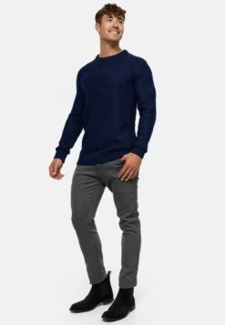 Indicode Jeans Crewneck Truien Trui Mirek Heren Navy -Indicode Jeans Verkoop d98c4d435d894b814e8d1c273bb28d43