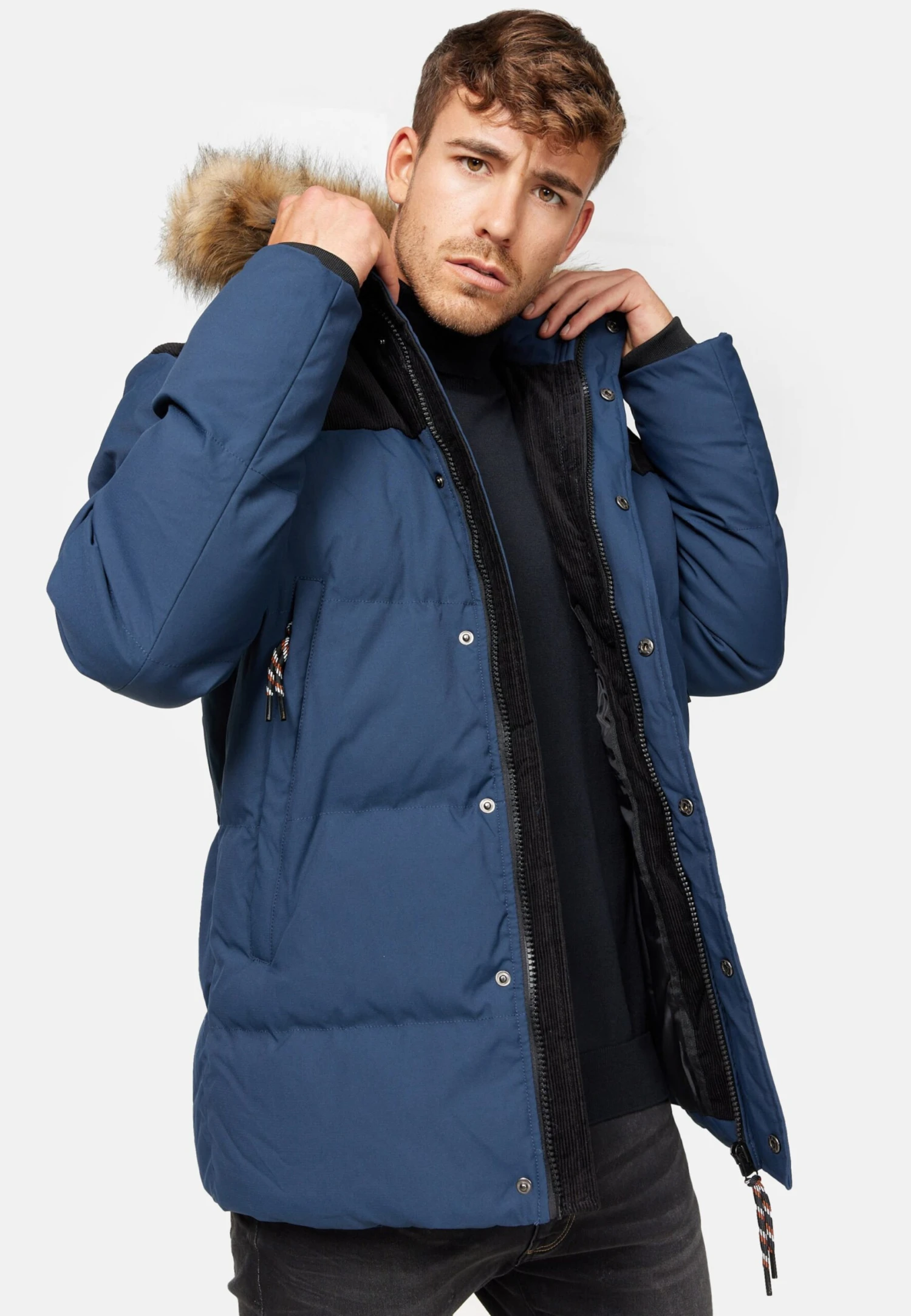 Indicode Jeans Parkas Winterparka Hexyl Heren Kobaltblauw 5 Indicode Jeans Parkas Winterparka Hexyl Heren Kobaltblauw - Image 5