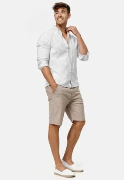 Indicode Jeans Shorts Regular Broek Oklahoma Heren Beige -Indicode Jeans Verkoop dad29c7982e9c423fd8cfae77477e730