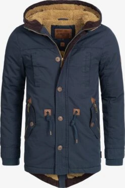 Indicode Jeans Parkas Winterparka Barge Heren Donkerblauw
