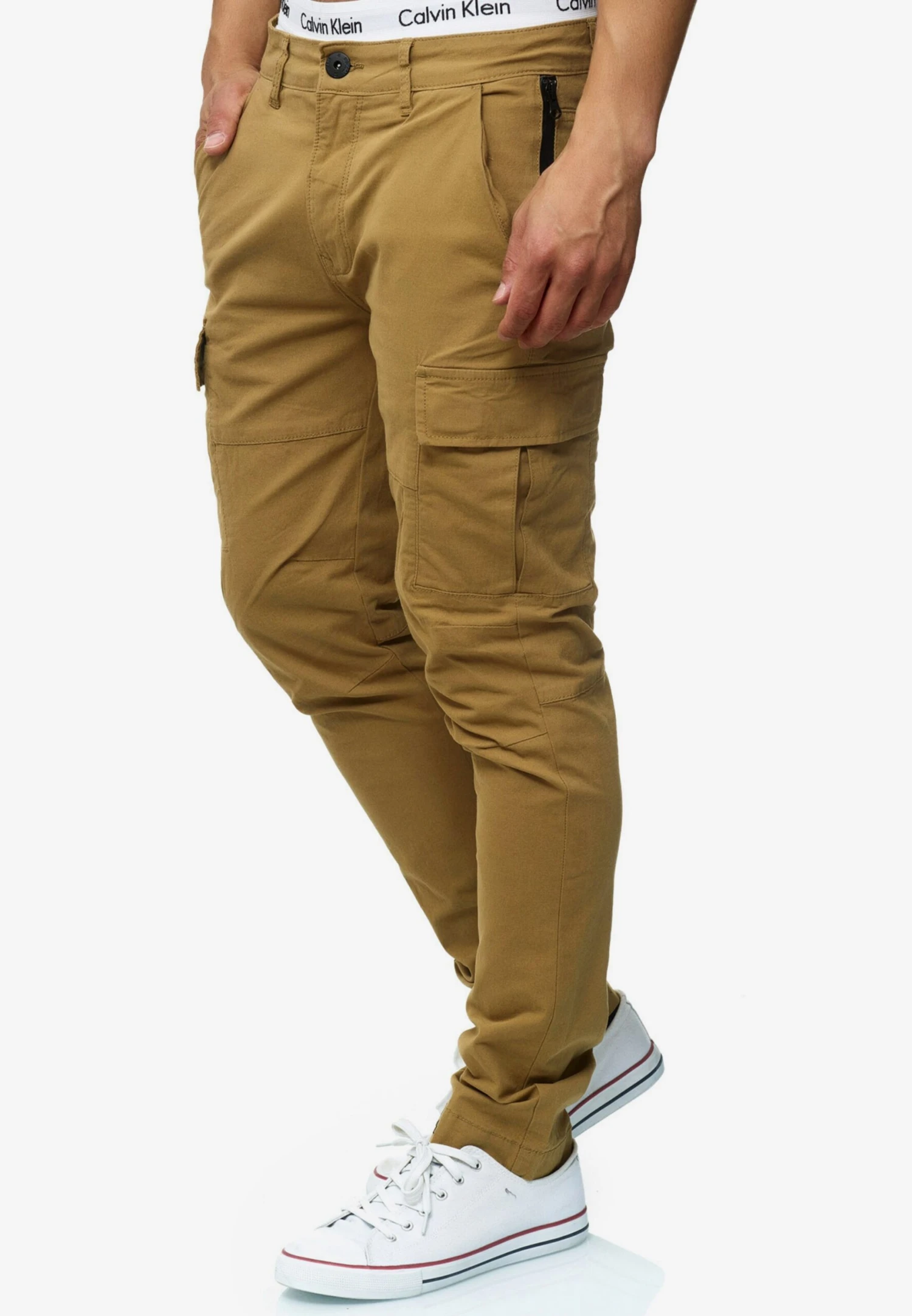 Indicode Jeans Cargobroeken Slimfit Cargobroek Mathews Heren Donkerbeige 4 Indicode Jeans Cargobroeken Slimfit Cargobroek Mathews Heren Donkerbeige - Image 4