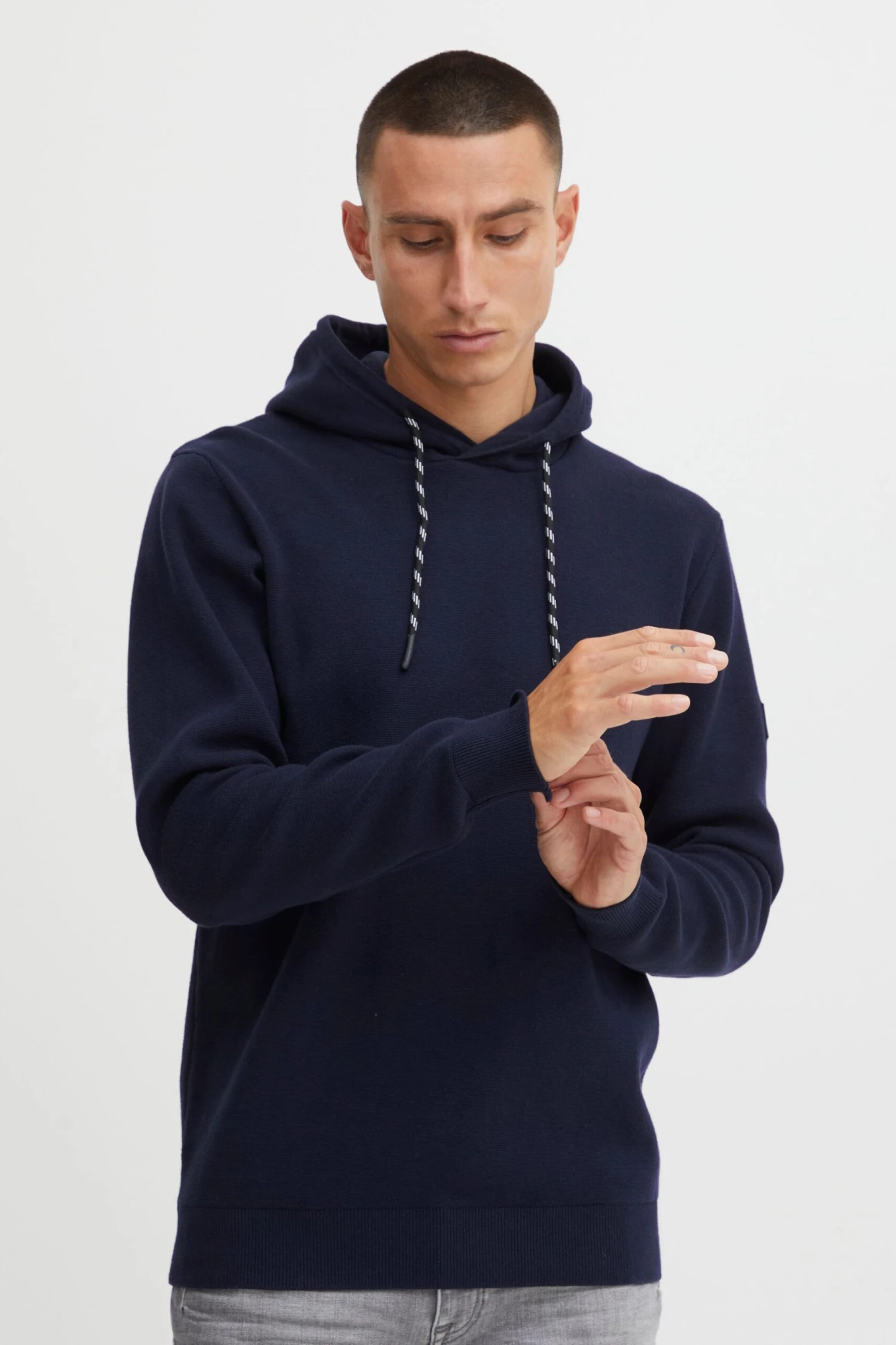 Indicode Jeans Hoodies Trui Matho Heren Navy 2 Indicode Jeans Hoodies Trui Matho Heren Navy - Image 2