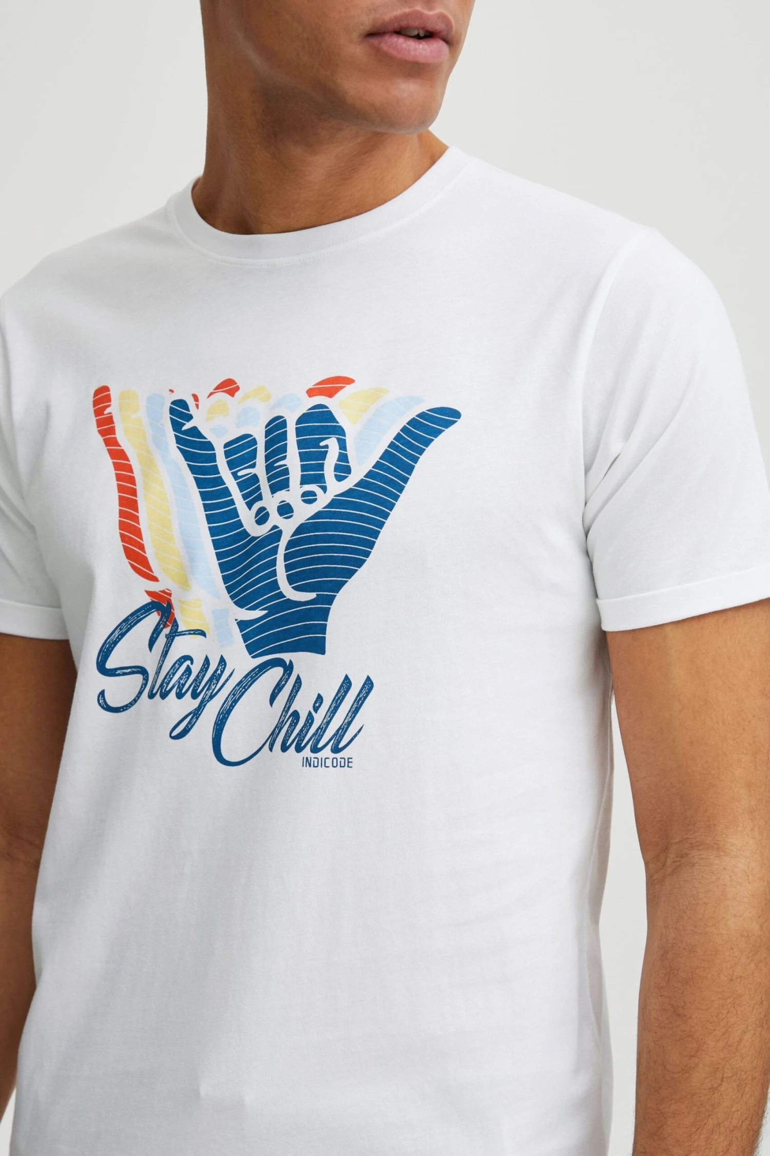 Indicode Jeans T-shirts Shirt Daniel Heren Wit 5 Indicode Jeans T-shirts Shirt Daniel Heren Wit - Image 5