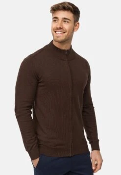 Indicode Jeans Lau - Sweater Met Rits - Dk Brown Mix -Indicode Jeans Verkoop e094d4893d3d48e7bd8121a37e9abb08