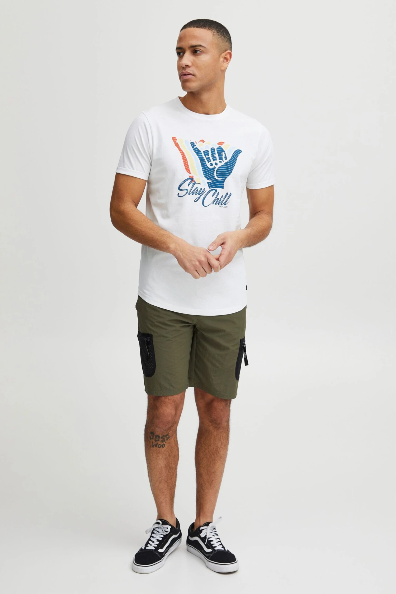 Indicode Jeans T-shirts Shirt Daniel Heren Wit 4 Indicode Jeans T-shirts Shirt Daniel Heren Wit - Image 4