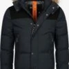 Indicode Jeans Parkas Winterparka Hexyl Heren Zwart