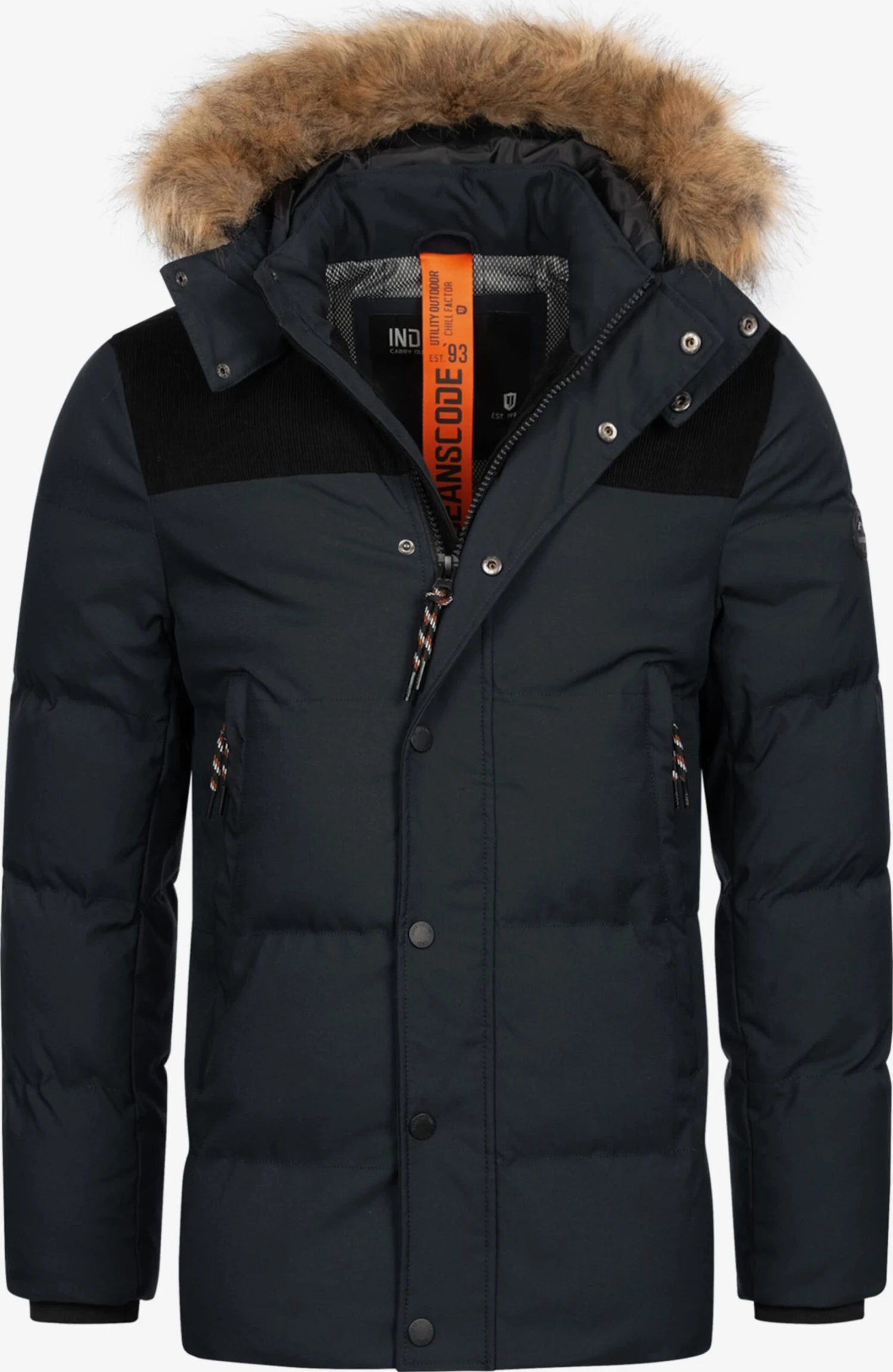 Indicode Jeans Parkas Winterparka Hexyl Heren Zwart 1 Indicode Jeans Parkas Winterparka Hexyl Heren Zwart